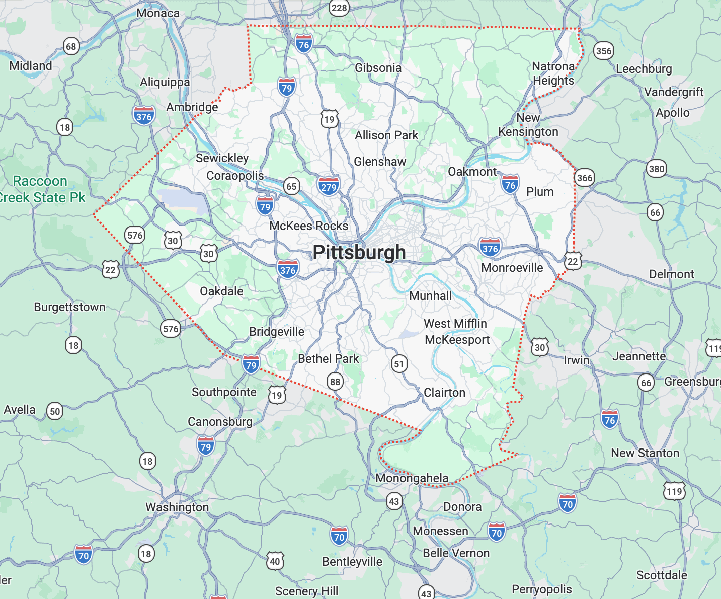 allegheny county where we buy map